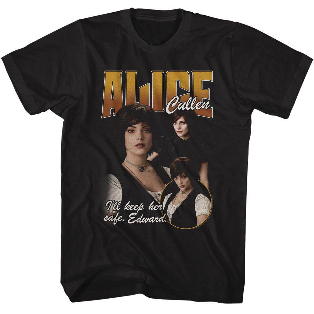 TWILIGHT-TWILIGHT ALICE ILL KEEP HER SAFE-BLACK ADULT S/S TSHIRT