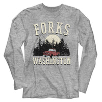 Thumbnail for TWILIGHT-TWILIGHT FORKS TRUCK-GRAY HEATHER ADULT L/S TSHIRT