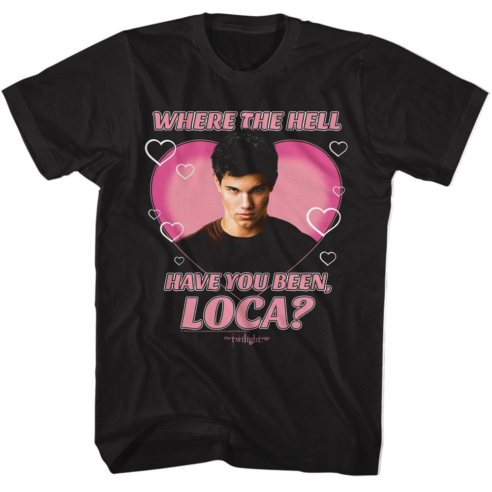 TWILIGHT-TWILIGHT LOCA HEART-BLACK ADULT S/S TSHIRT