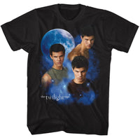 Thumbnail for TWILIGHT-TWILIGHT JACOB AND MOON-BLACK ADULT S/S TSHIRT