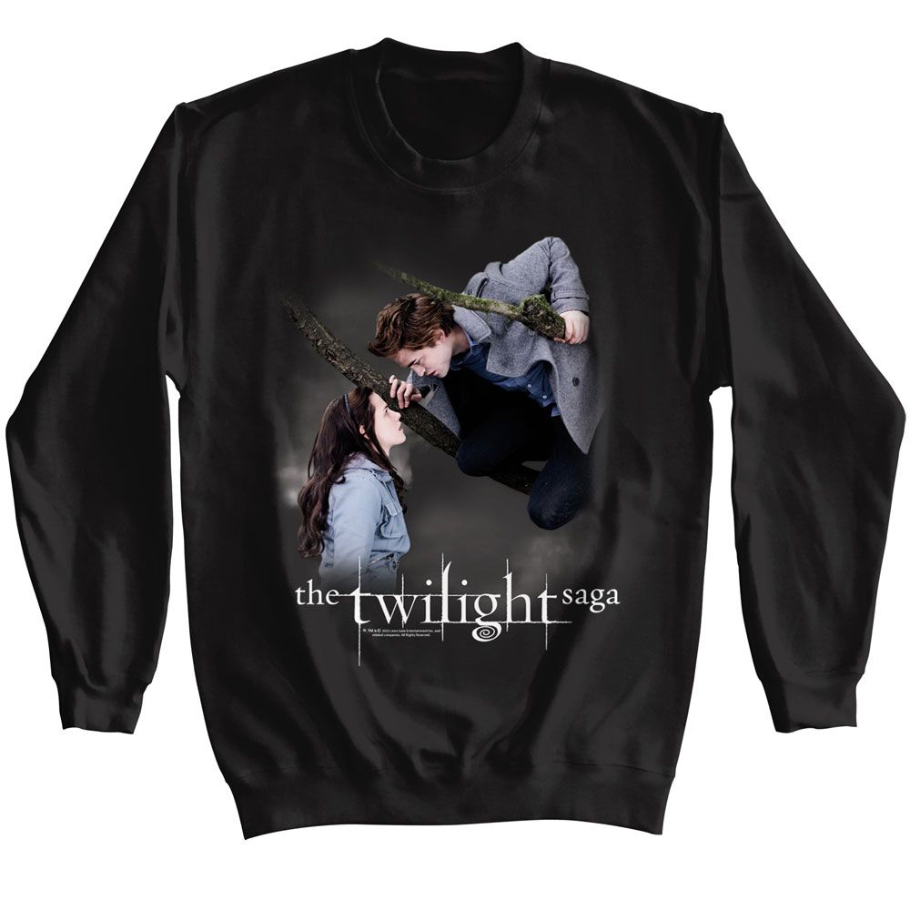 TWILIGHT-TWILIGHT CLOUDY TREE GAZE-BLACK ADULT L/S SWEATSHIRT