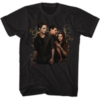 Thumbnail for TWILIGHT-TWILIGHT EDWARD JACOB BELLA SWIRLS-BLACK ADULT S/S TSHIRT