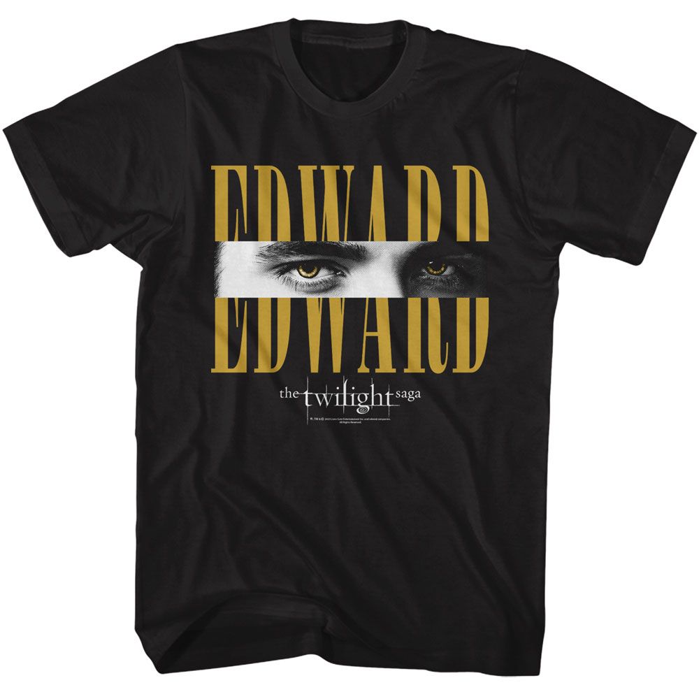 TWILIGHT-TWILIGHT EDWARD EYES-BLACK ADULT S/S TSHIRT