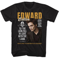 Thumbnail for TWILIGHT-TWILIGHT EDWARD LION FELL IN LOVE-BLACK ADULT S/S TSHIRT