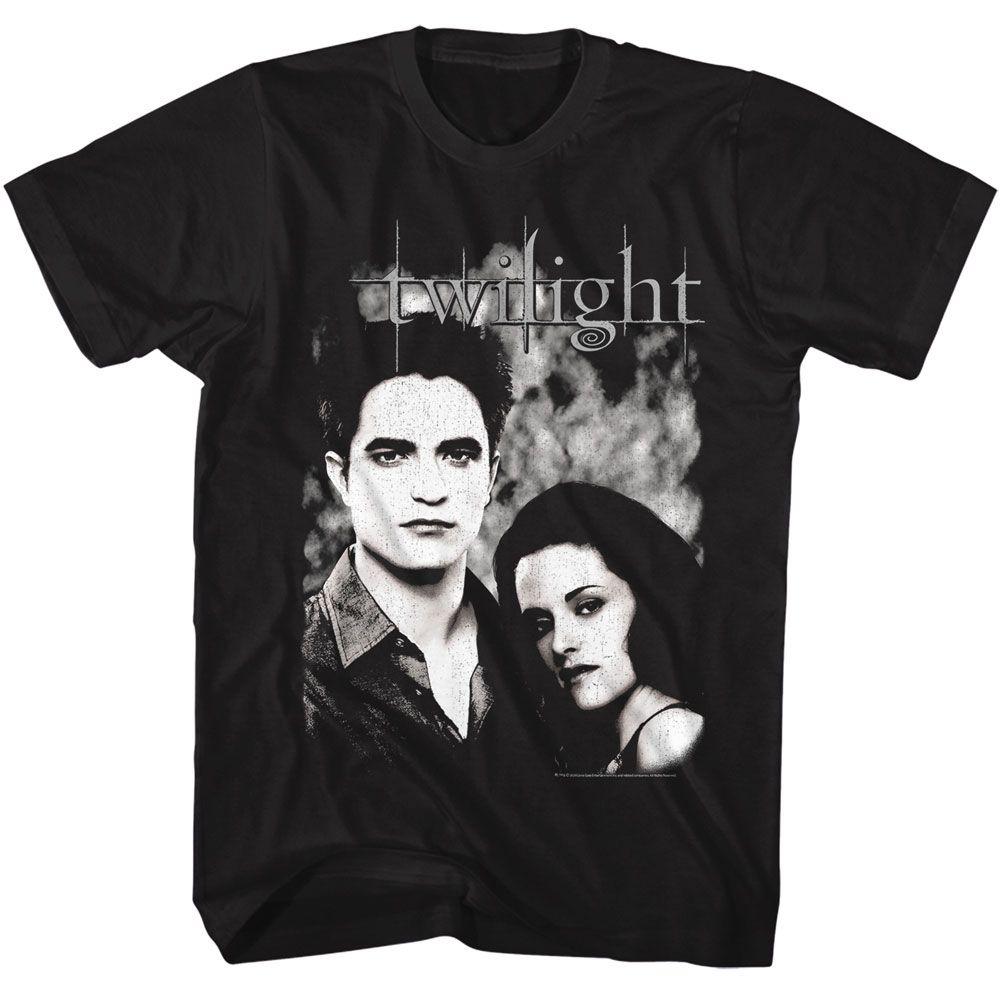 TWILIGHT-TWILIGHT EDWARD AND BELLA-BLACK ADULT S/S TSHIRT
