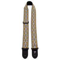 Thumbnail for GOLD GEO FLORAL JACQUARD GUITAR STRAP