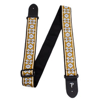 Thumbnail for GOLD GEO FLORAL JACQUARD GUITAR STRAP