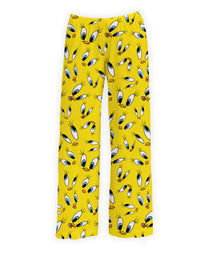 Thumbnail for Bright yellow Tweety Bird pajama pants with all-over Tweety facial expressions – Warner Bros. Discovery