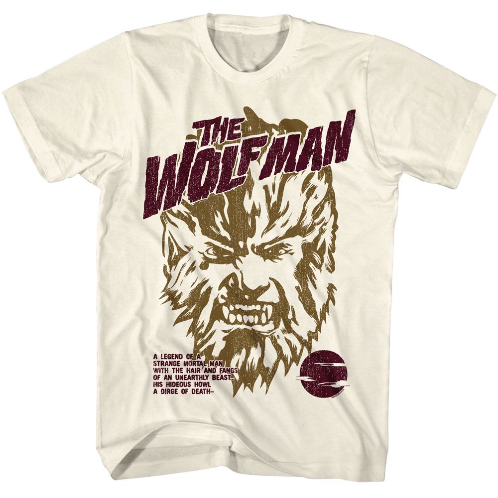 UNIVERSAL MONSTERS-UNIVERSAL MONSTERS STRANGE MORTAL MAN-NATURAL ADULT S/S TSHIRT