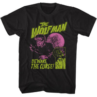 Thumbnail for UNIVERSAL MONSTERS-UNIVERSAL MONSTERS BEWARE THE CURSE-BLACK ADULT S/S TSHIRT