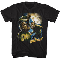 Thumbnail for UNIVERSAL MONSTERS-UNIVERSAL MONSTERS THREE WOLFMAN MOON-BLACK ADULT S/S TSHIRT
