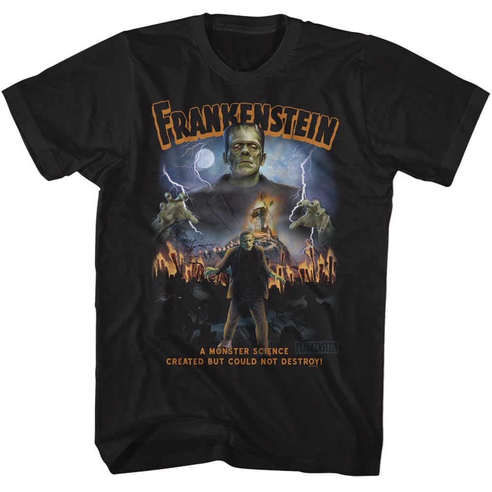 UNIVERSAL MONSTERS-UNIVERSAL MONSTERS FRANKENSTEIN MOB-BLACK ADULT S/S TSHIRT