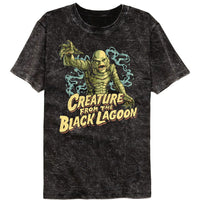 Thumbnail for UNIVERSAL MONSTERS-UNIVERSAL MONSTERS BLACK LAGOON SHUFFLE-MINERAL WASH BLACK ADULT S/S TSHIRT