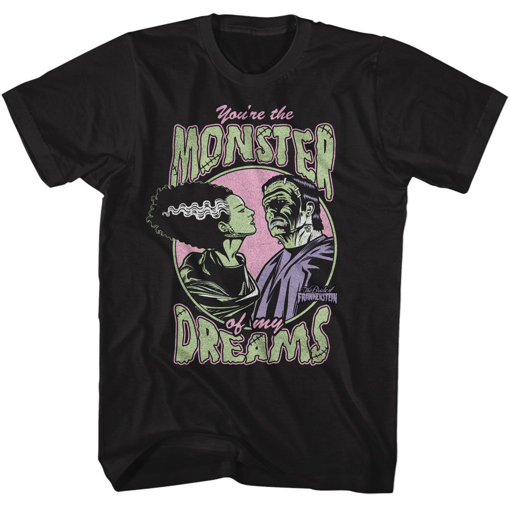 UNIVERSAL MONSTERS-UNIVERSAL MONSTERS DREAM MONSTER-BLACK ADULT S/S TSHIRT