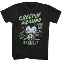 Thumbnail for UNIVERSAL MONSTERS-UNIVERSAL MONSTERS CREEPIN AROUND-BLACK ADULT S/S TSHIRT