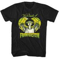 Thumbnail for UNIVERSAL MONSTERS-UNIVERSAL MONSTERS BRIDE IN HEART-BLACK ADULT S/S TSHIRT