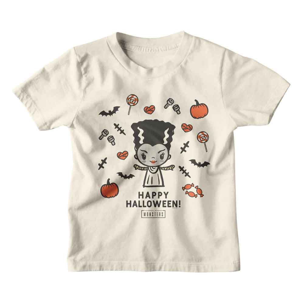 UNIVERSAL MONSTERS-UNIVERSAL MONSTERS CHIBI HALLOWEEN-NATURAL YOUTH S/S TSHIRT