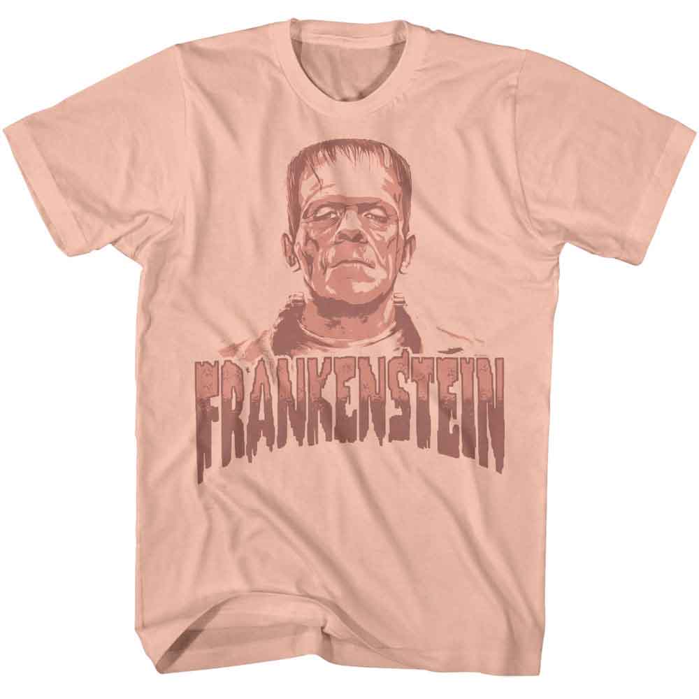 UNIVERSAL MONSTERS-UNIVERSAL MONSTERS WARM MONOTONE-PEACH ADULT S/S TSHIRT