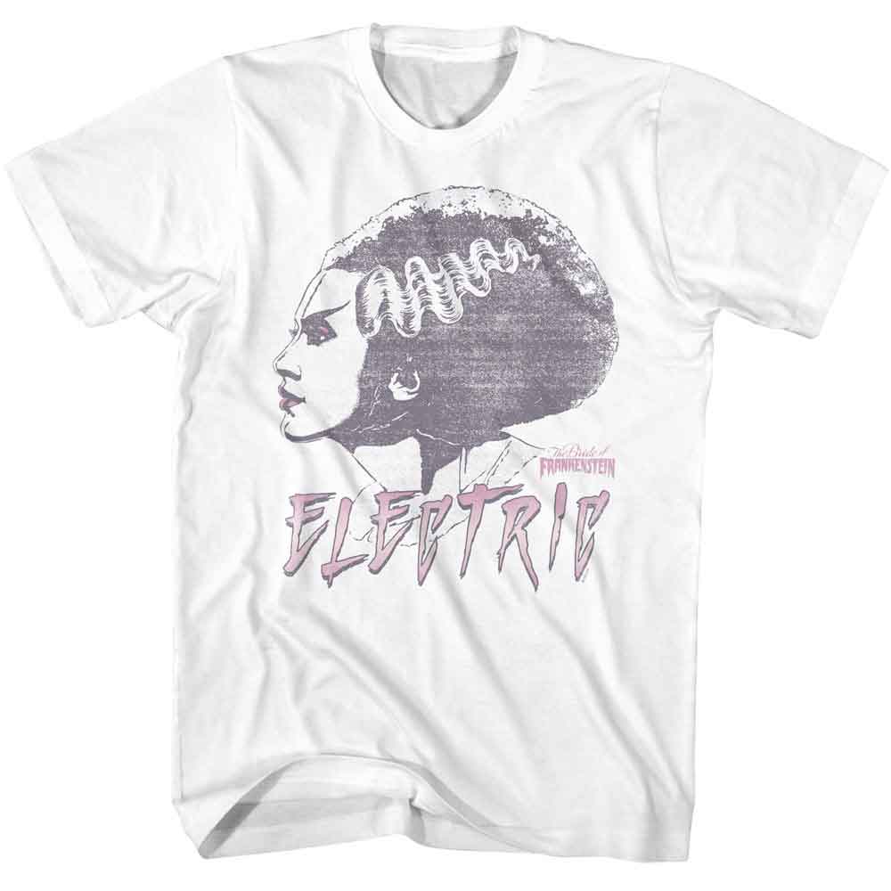 UNIVERSAL MONSTERS-UNIVERSAL MONSTERS BRIDE ELECTRIC-WHITE ADULT S/S TSHIRT
