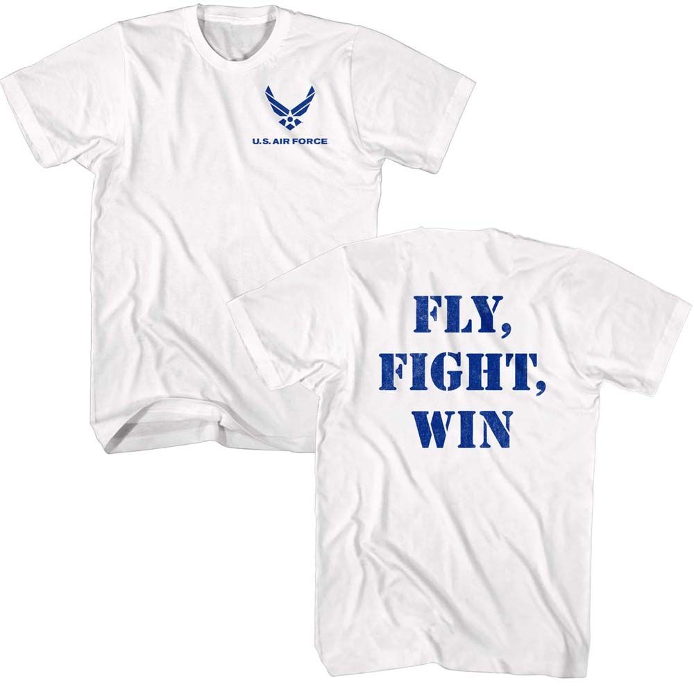 USAF-FLY FIGHT WIN-WHITE ADULT S/S TSHIRT