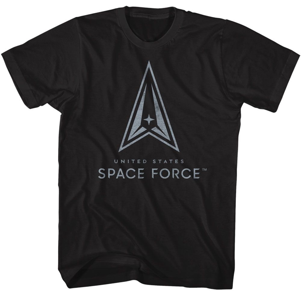 USAF-US SPACE FORCE-BLACK ADULT S/S TSHIRT