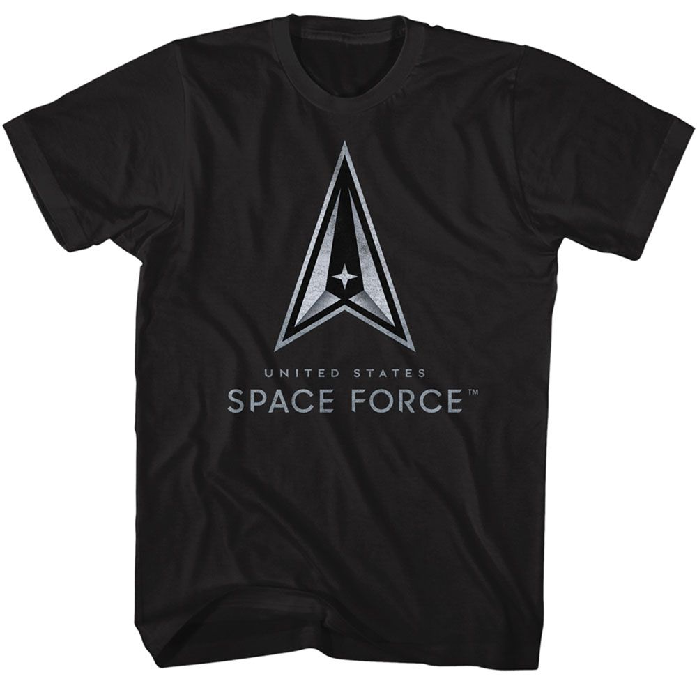 USAF-US SPACE FORCE GRADIENT-BLACK ADULT S/S TSHIRT