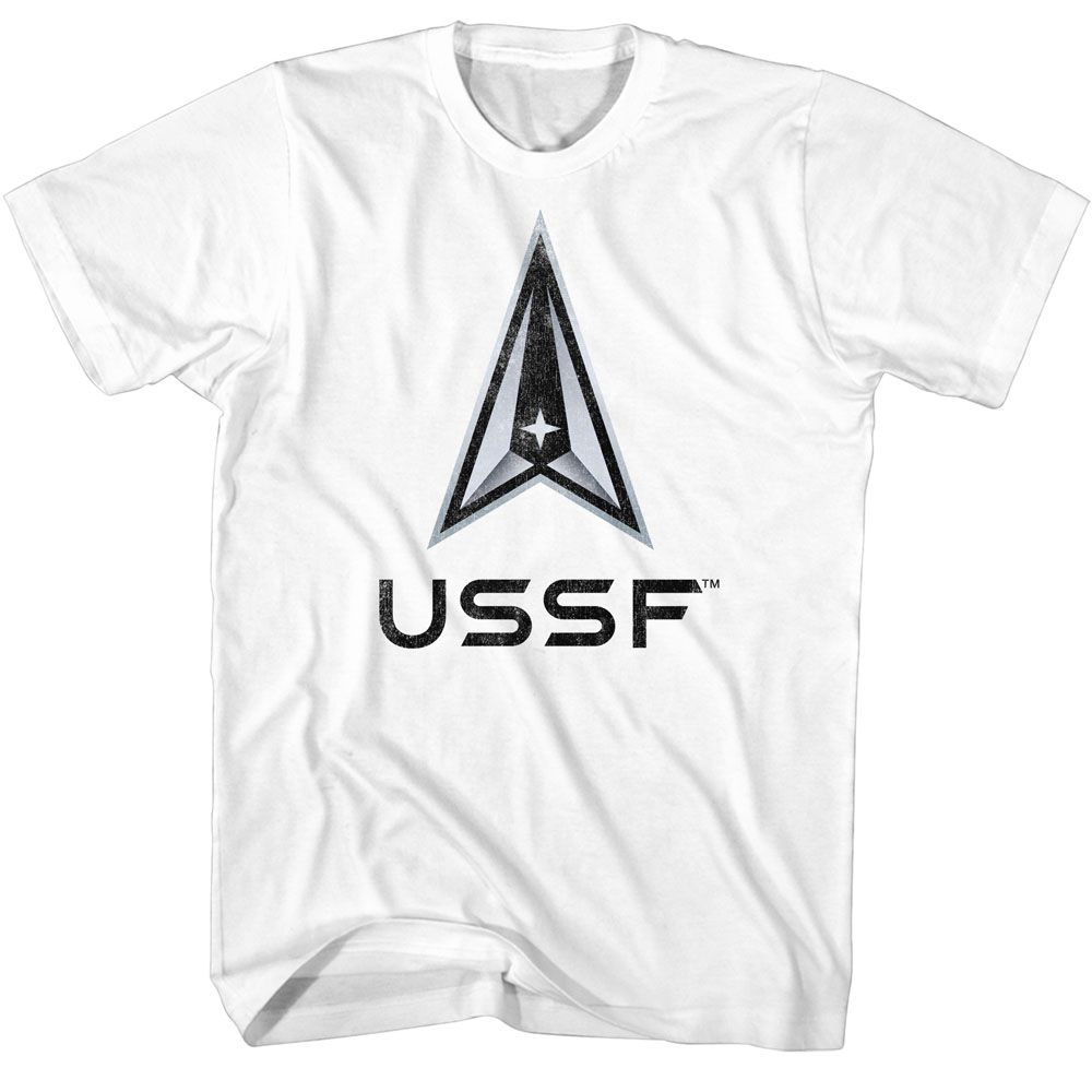 USAF-USSF GRADIENT-WHITE ADULT S/S TSHIRT