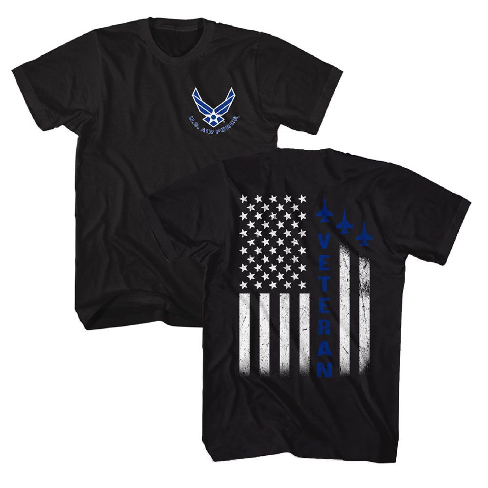 USAF-USAF AF VET-BLACK ADULT S/S TSHIRT