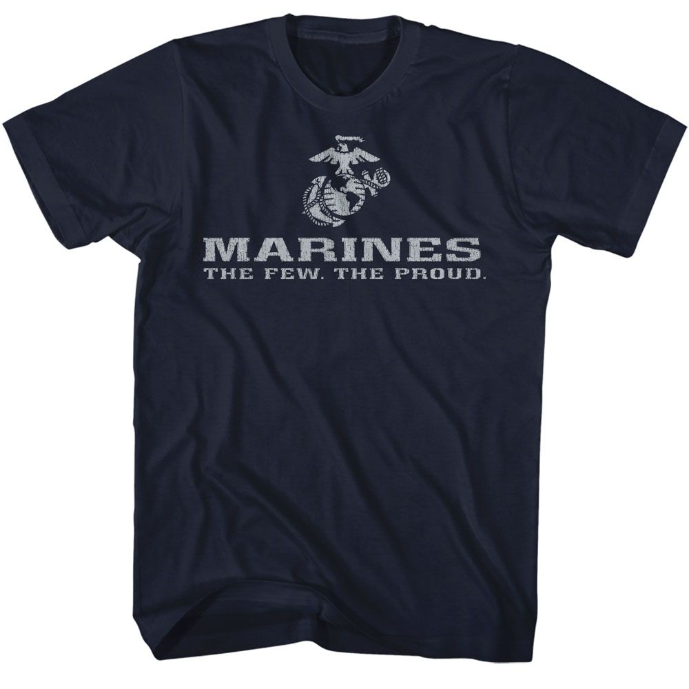 USMC-LOGO-NAVY ADULT S/S TSHIRT