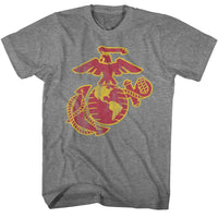 Thumbnail for USMC-USMC BRIGHT EAGLE AND GLOBE-GRAPHITE HEATHER ADULT S/S TSHIRT