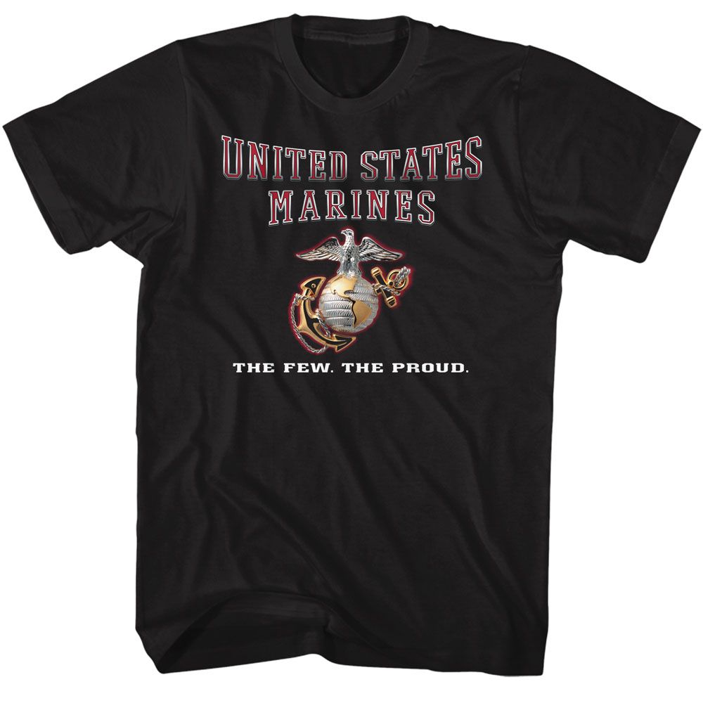 USMC-MARINES GLOW-BLACK ADULT S/S TSHIRT