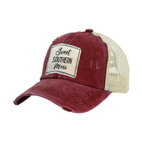 Thumbnail for BRIEF INSANITY Sweet Southern Mess - Vintage Distressed Trucker Adult Hat