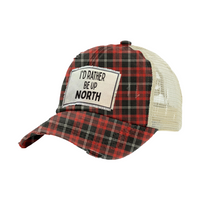 Thumbnail for BRIEF INSANITY I'd Rather Be Up North - Vintage Distressed Trucker Adult Hat