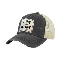 Thumbnail for BRIEF INSANITY I love it When My Wife Lets Me Golf - Vintage Distressed Trucker Adult Hat