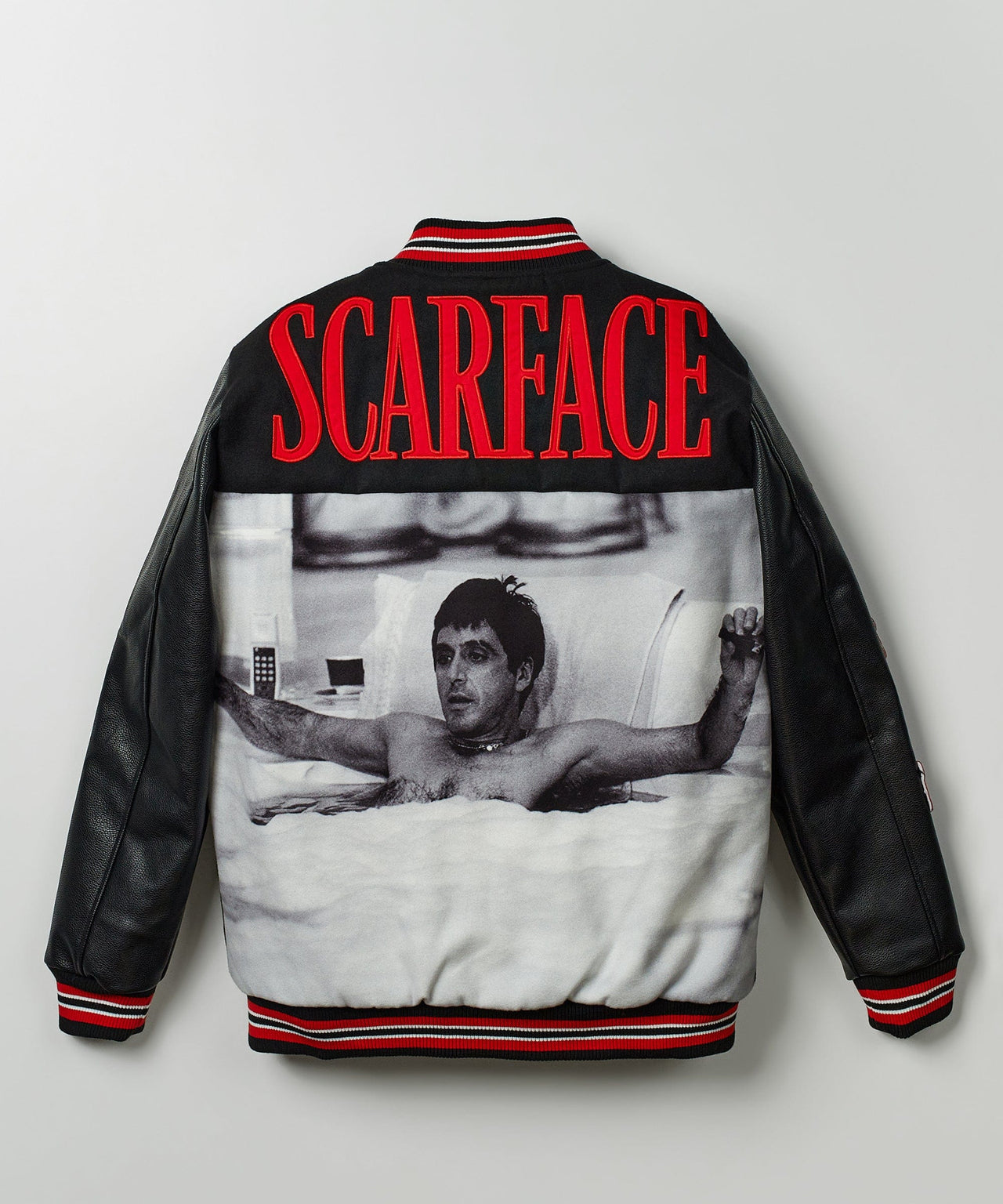 Scarface Pu Varsity Jacket - Black