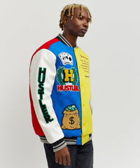 Thumbnail for Hustler Varsity Jacket - Multi 2