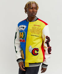 Thumbnail for Hustler Varsity Jacket - Multi 2