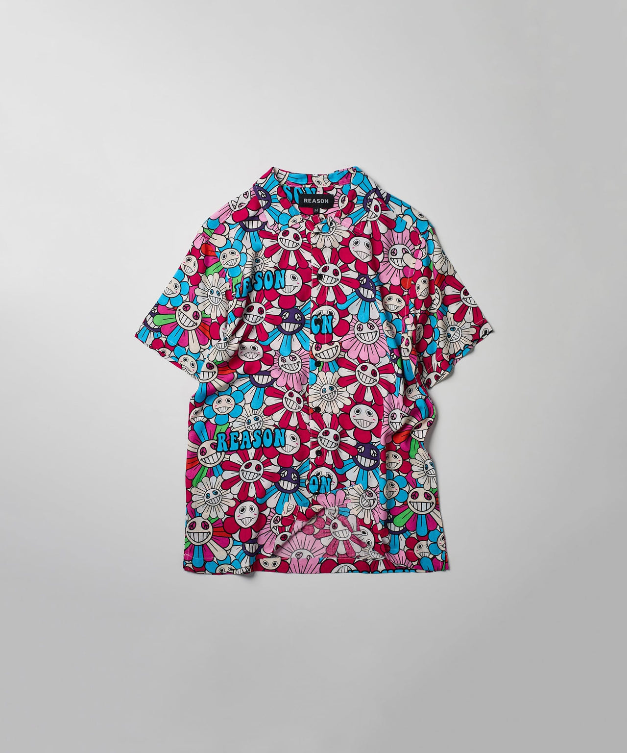 Sunflower Viscose Button-Down Short Sleeve Shirt - Multicolor