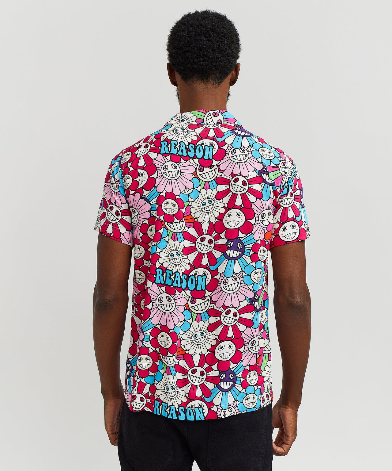 Sunflower Viscose Button-Down Short Sleeve Shirt - Multicolor