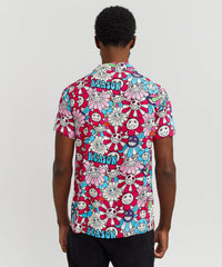 Thumbnail for Sunflower Viscose Button-Down Short Sleeve Shirt - Multicolor