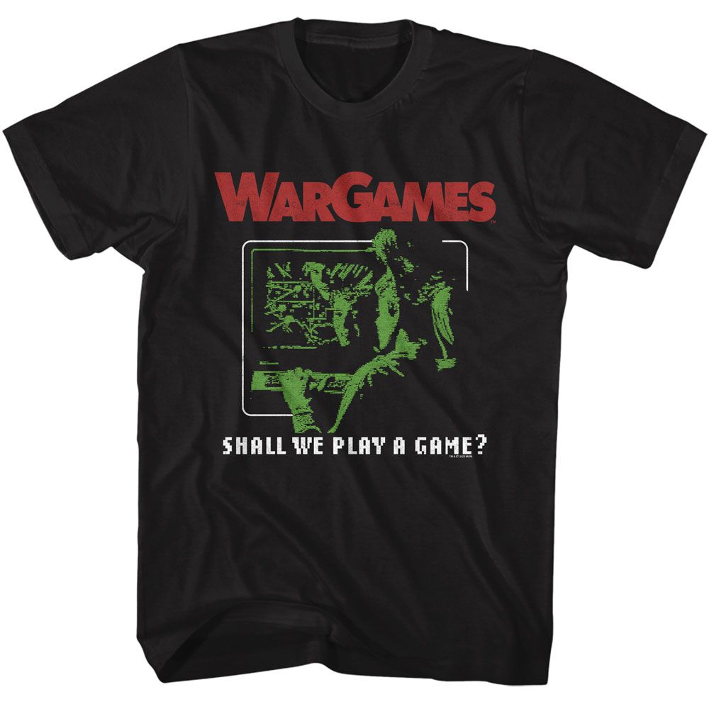 WARGAMES-WARGAMES PLAY A GAME-BLACK ADULT S/S TSHIRT