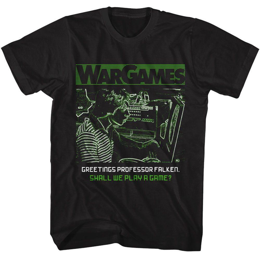 WARGAMES-WARGAMES GREETINGS PROFESSOR-BLACK ADULT S/S TSHIRT