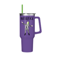 Thumbnail for BEETLEJUICE 3X NAME  40oz Stainless Steel Tumbler w Handle – 12 pc ppk ($13.75 each)