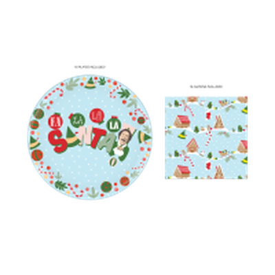 Elf Fa La La Santa Snow Icons  32ct Paper Napkin and Plate Party Pack – 24 pc ppk ($4.25 each)