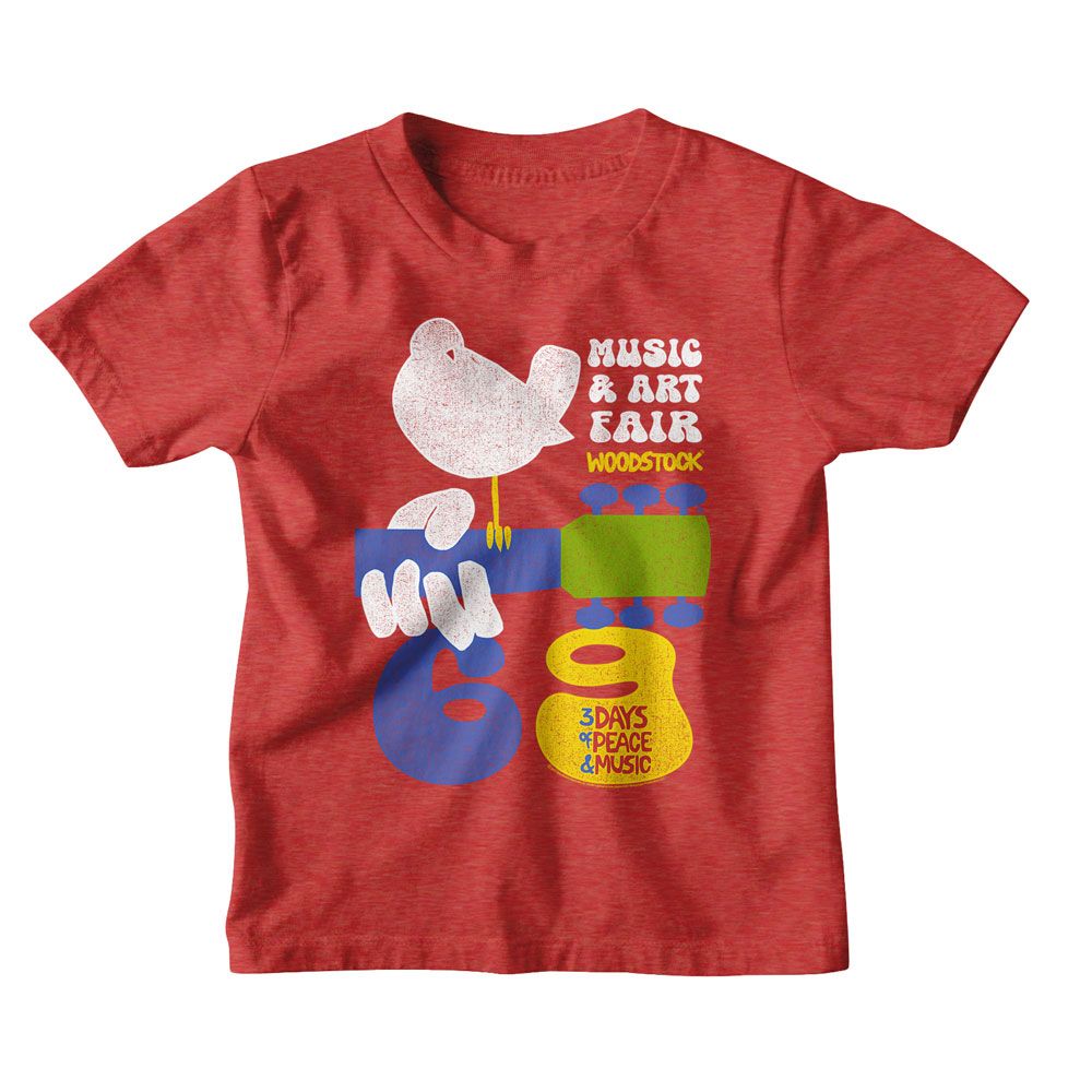 WOODSTOCK-WOODSTOCK MUSIC AND ART FAIR-RED HEATHER TODDLER S/S TSHIRT