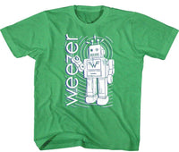 Thumbnail for WEEZER-ROBOT-VINTAGE GREEN TODDLER S/S TSHIRT