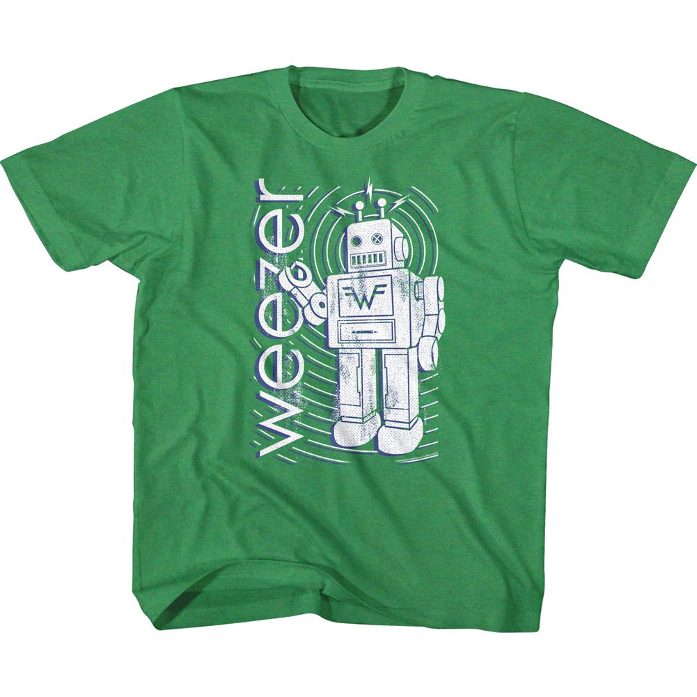 WEEZER-ROBOT-VINTAGE GREEN YOUTH S/S TSHIRT