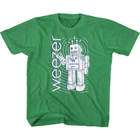 Thumbnail for WEEZER-ROBOT-VINTAGE GREEN YOUTH S/S TSHIRT