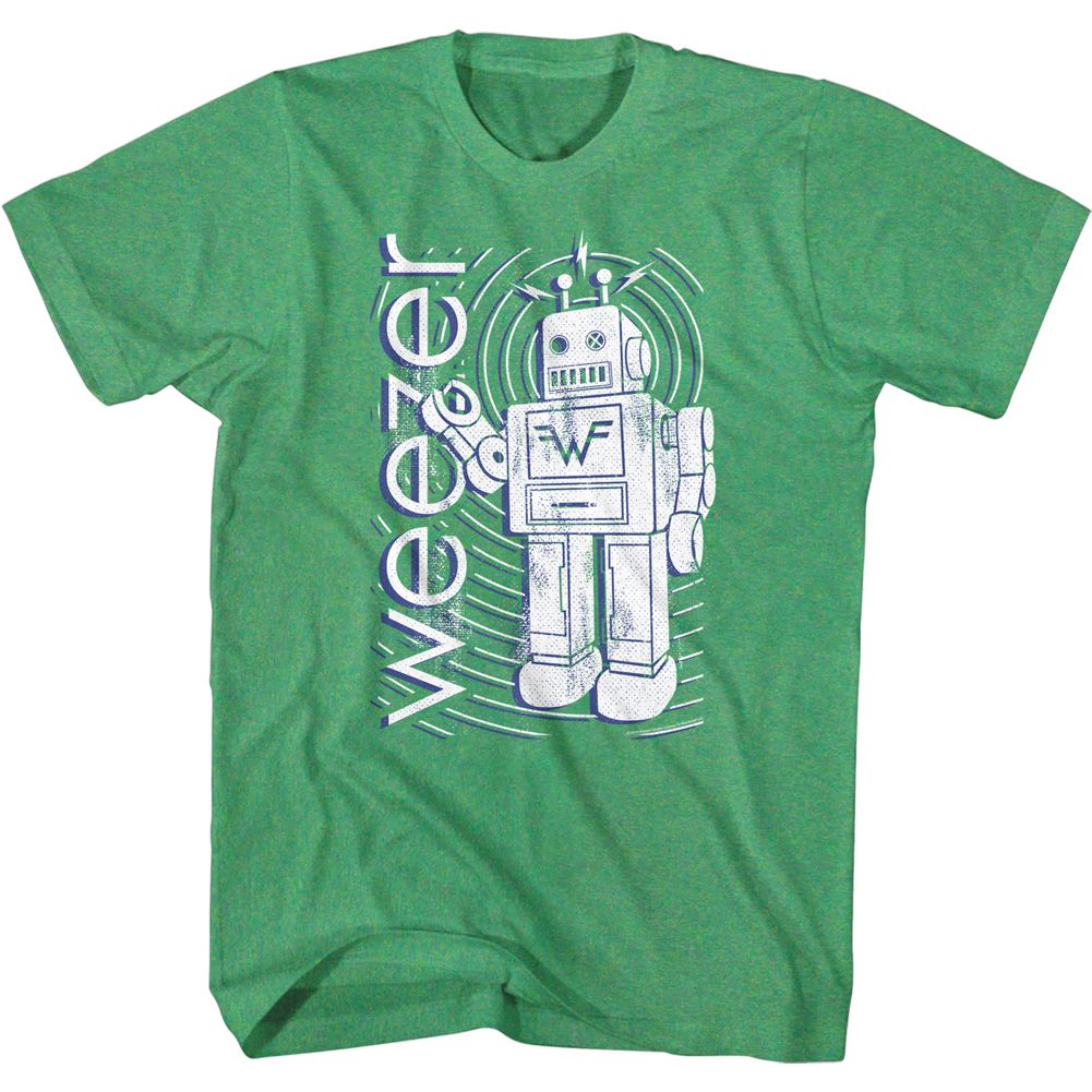 WEEZER-ROBOT-KELLY HEATHER ADULT S/S TSHIRT