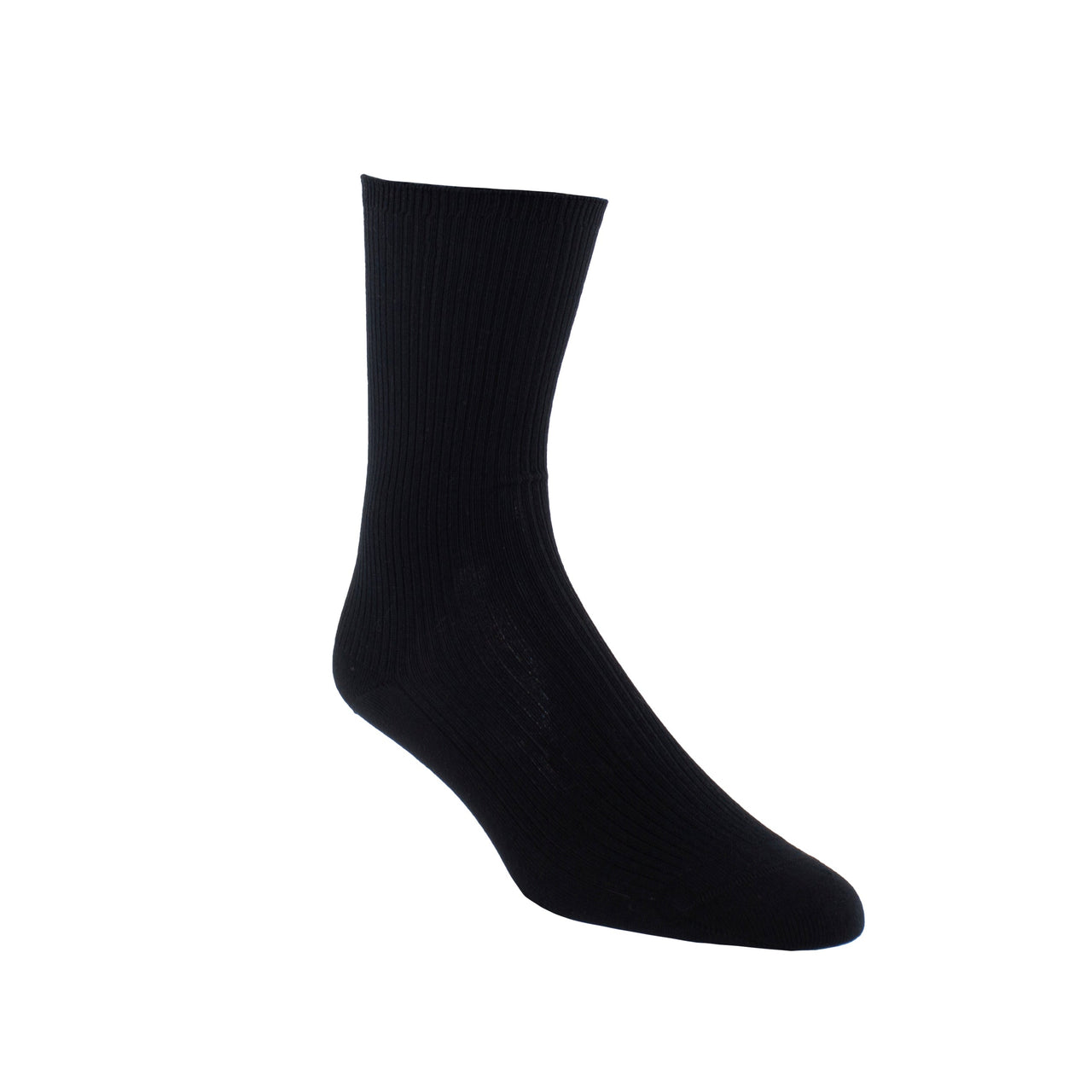 PERRI WELLNESS WOMENS NON-ELASTIC COTTON CREW, 1 PAIR